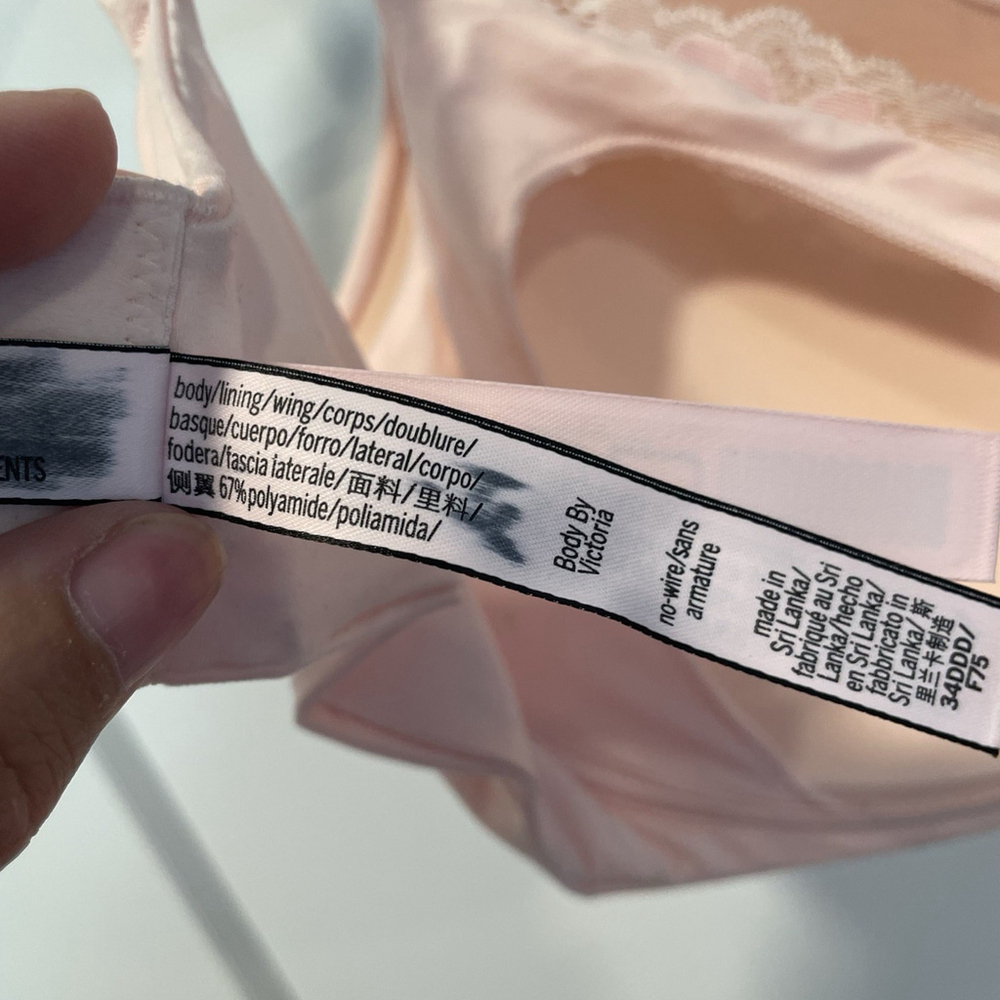 Victoria's Secret Body By Victoria No Wire Nursing Bra Sz 34DDD Pink Lined NWOT - Picture 5 of 7